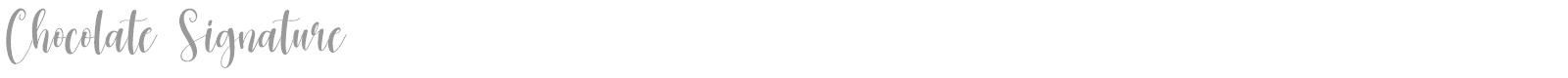 Chocolate Signature font preview